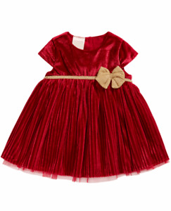 First Impressions Baby Girls Pleated Dress