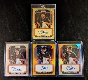 Thomas Eshelman 2022 Panini Prizm 4-Card Auto Lot w/ Gold Vinyl 1/1 - Baltimore - Picture 1 of 6