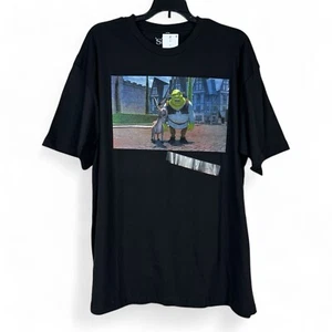 Shrek Donkey T-shirt Size XL Black Short Sleeve Movie Funny Fun Adult New - Picture 1 of 8