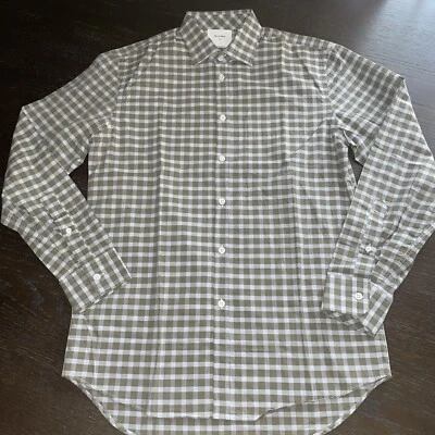 NUEVO SIN ETIQUETAS Camisa de Vestir Billy Reid Corte Estándar Para Hombre PEQUEÑA a Cuadros Hecha en Italia Foto 1 de 4