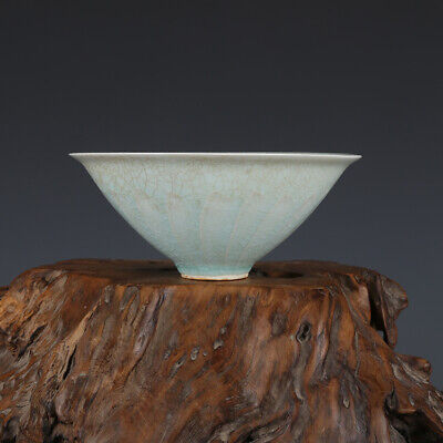 6.1  China Old Antique Porcelain Song Dynasty Hutian Kiln Cyan Glaze Bowl • 66.81$
