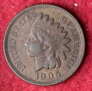 1905 UNC INDIAN HEAD ONE CENT PENNY COIN / GRADE UNC C099 CM - Picture 1 of 2
