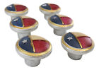 Set Of 6 Patriotic Western Rustic Texas Lone Star Flag Cabinet Door Pull Knobs