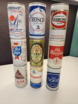 Lot Of 9 Vintage Metal Empty Beer Cans Pictured #pe42 - Image 1 of 4