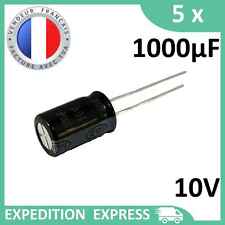 5 Capacitors Electrolytic 1000µF 1000uF 10V Radial WH 221°F Tht Chemical