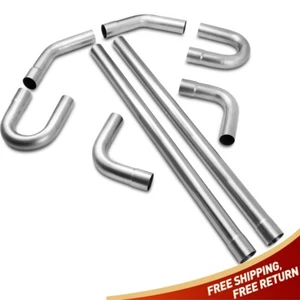 8 PCS 2.25” Custom Exhaust Tubing Mandrel Bend Pipe Straight U Bend 90° Kit - Picture 1 of 10