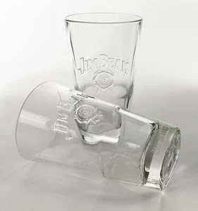 2 x Jim Beam Bourbon Whiskey Longdrinkglas Relief Mixgläser Cocktail Bar 0758 - Bild 1 von 7