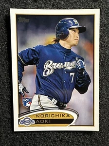 NORICHIKA AOKI #507 2012 Topps Baseball RC Rookie Card QTY Milwaukee Brewers - Picture 1 of 3