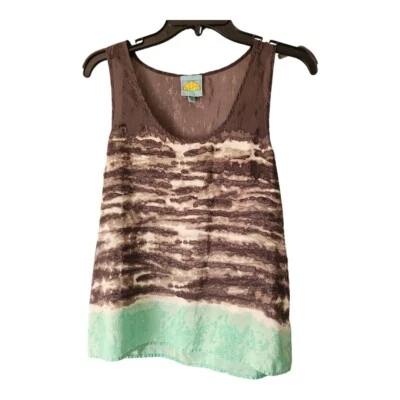 Camiseta sin mangas C&C California de seda talla S gris camuflaje y verde Foto 1 de 4