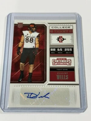 2018 Panini Contenders DP College Ticket #207 David Wells RC Rookie AUTO - Image 1 of 2