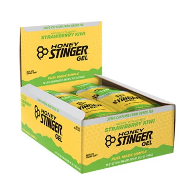 Gel energético orgánico Honey Stinger paquete de 24 [kiwi fresa] 1,2 oz (cafeinado) Foto 1 de 4
