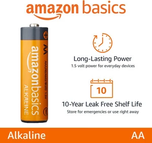 Amazon Basics 10-Pack AA High-Performance Alkaline Batteries - Picture 1 of 2