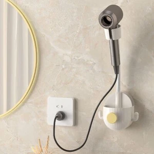 Hands Free Lazy Hair Dryer Holder Light Luxury Bathroom Shelf Home - Picture 1 of 15