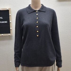 Carlisle Cashmere & Silk Black Sweater Medium