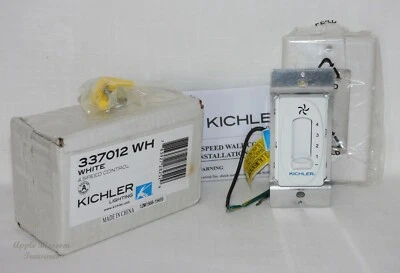KICHLER 337012 ~ 4-SPEED FAN WALL CONTROL ~ CHOOSE WHITE OR ALMOND ~ NEW - Image 1 of 2