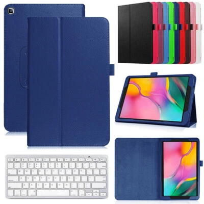 Leather Case Cover+Keyboard For Samsung Galaxy Tab A A6 7"/8.0/10.1/10.5 Tablet - Image 1 of 4