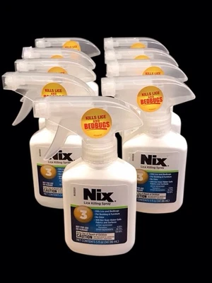 **9 BOTTLES* Nix Lice & Bedbugs Control Spray Bedding & Furniture Odor Free 5 oz - Image 1 of 3