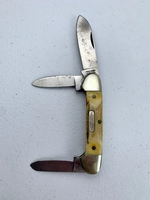 Vintage Rodgers Wostenholm For Parker Frost Three Blade Canoe Knife - Image 1 of 4