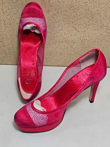 NUEVO PAPELL Mujer Talla 5.5, 6 Rojo Plataforma Sandalias Cuero Suelas Tacón Zapatos - Imagen 1 de 7