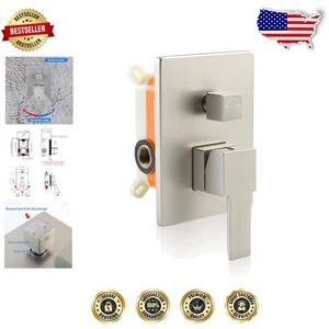 Kit de válvula desviadora de ducha - Níquel cepillado de lujo con características de seguridad - Imagen 1 de 11
