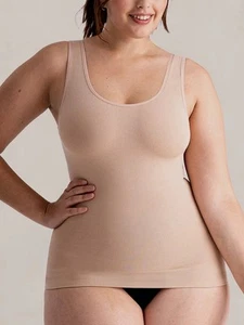 NEU 2XL Shapermint Essentials All Day Every Day Scoop Neck Tank Cami OATMEAL - Bild 1 von 5