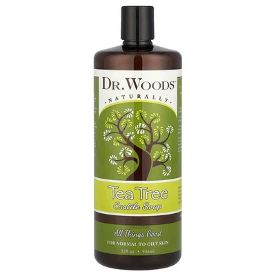 Sabonete Dr Woods Tea Tree Castela 32 fl oz 946 ml totalmente natural, sem crueldade, - Imagem 1 de 2
