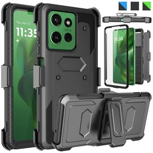 For Motorola Moto G Power 5G 2025 Case with Screen protector Clip Holster Cover - Picture 1 of 53