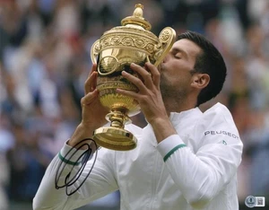 Novak Djokovic Signed Autograph 11x14 Photo - Wimbledon Tennis Champ Beckett COA - Picture 1 of 4