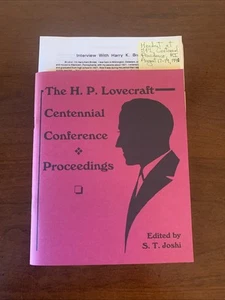 The H. P. LOVECRAFT Centennial Conference Proceedings 1991, 1st Printing NM - Picture 1 of 10