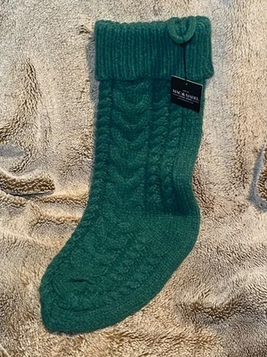 NWT Mac & Mabel 20" Fabric Cable Knit Christmas Stocking Green - Image 1 of 4