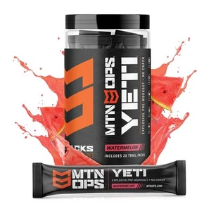 MTN OPS Yeti Trail Packs Pre-Workout Powder Energy Drink with Creatine, 200mg Ca - Picture 1 of 1