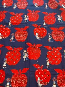 Holly Hobbie Fabric Vintage American Greetings Manes BIG Apples Cotton 46x2 Yds - Picture 1 of 6