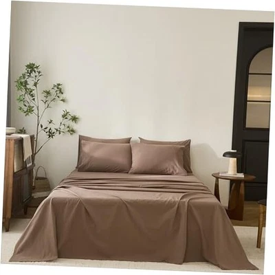 100% Algodón 6 Piezas King Size 108" x 102" King (108" x 102") Marrón Claro Foto 1 de 4