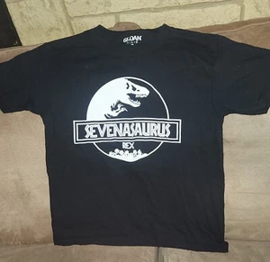 T Rex Sevenasaurus Rex 7th Birthday Shirt Dinosaur Youth Small - Picture 1 of 2