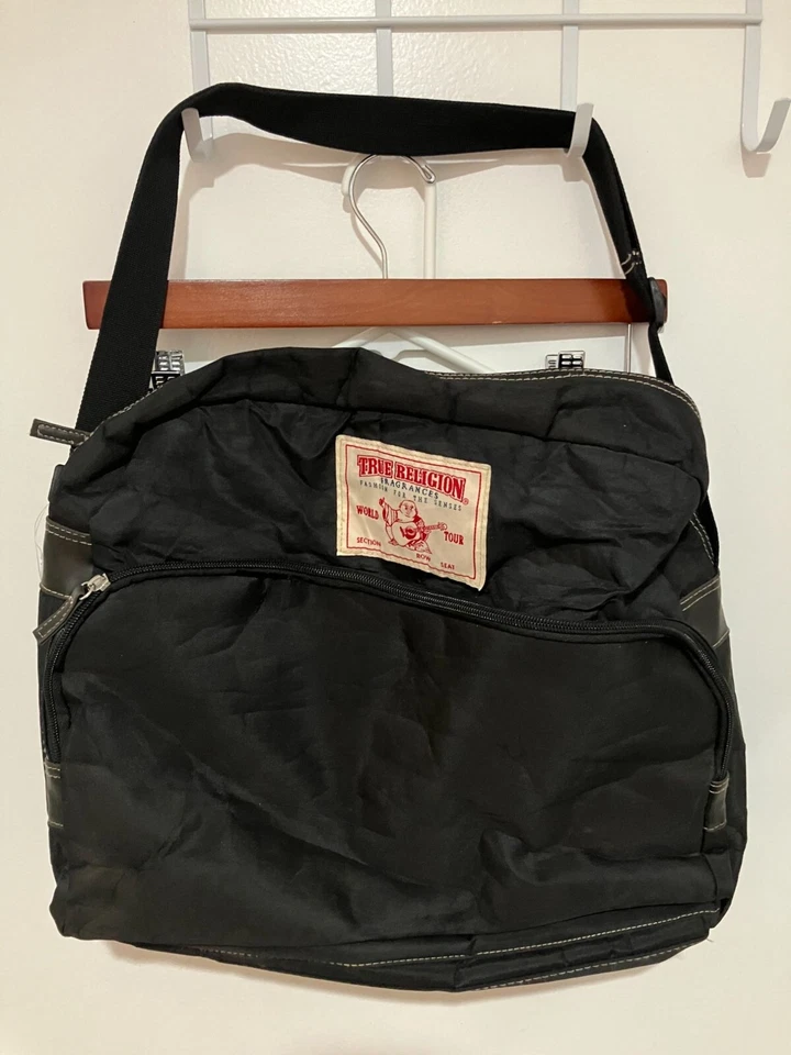 Bolsa carteiro True Religion Fragrances, preta, tamanho único, viagem noturna - Imagem 1 de 3