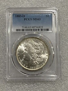 1883 O Morgan Silber Dollar PCGS MS63 ~~ Blast White Front Golden Rev ~~ (6-823) - Bild 1 von 3
