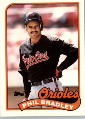 1989 Topps Traded #13T Phil Bradley Baltimore Orioles - Image 1 of 2