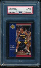 PSA 8 BILLY OWENS 1991-92 Fleer 3D Acrylic Wrapper Redemption #288 RC NM-MINT