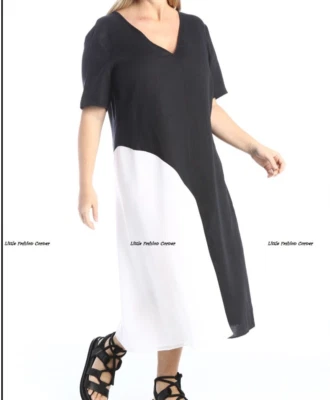 🌟MARINA RINALDI льняное платье плюс размер MR 31 _USA W22_ IT60_ DE52 - Изображение 1 из 4