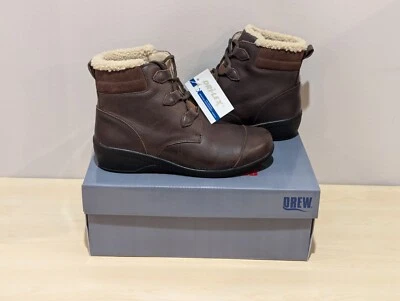 Drew Shoes Josie 10854 Women's 4" Casual Boot 8.5 M Brown Leather - Image 1 of 4