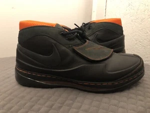 Zapato de reparación Nike Force Stat negro naranja 315005-001 vintage Air 2006 para hombre talla 14 - Imagen 1 de 17