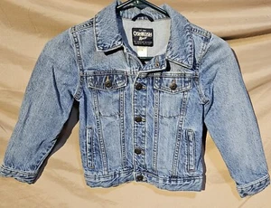 Oshkosh B'gosh Kids Snap Denim Jacket, Size 6 - SNAP - VG - Picture 1 of 13