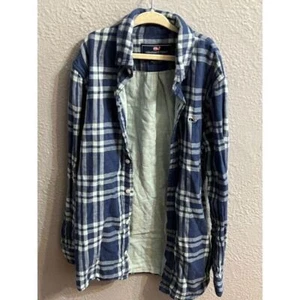 Boys blue plaid vineyard vines button up shirt size medium - Picture 1 of 6
