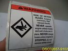 Qty = 4000 Lables (1 Roll A Little Smashed): 01-01-209 Warning Risk Injury Label