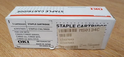 Genuine & Boxed -  OKI 42937603 Staples - C96/9800 - C910 9600 9650 9800 - Image 1 of 4
