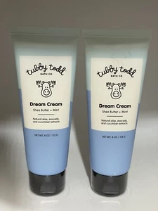 2 Pack Tubby Todd Dream Cream Shea Butter + Mint 4oz Each Sealed! - Picture 1 of 2