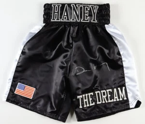 Devin Haney signed handsigniert schwarz Boxershorts Beckett Witnessed BAS 🔥 - Bild 1 von 5