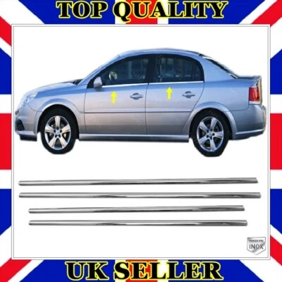 Chrome Windows Lower Trim 4pcs S.STEEL Vauxhall Opel VECTRA C HB-SALOON 2002-UP - Image 1 of 4