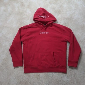 Hollister Hoodie Men’s Large Hooded Long sleeve Sweatshirt Logo Red - Picture 1 of 8