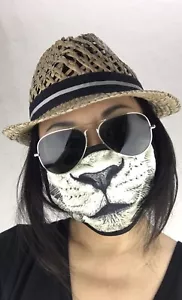 Animal White Tiger Unisex Double Layer Face Mask Reusable Washable Cover Masks - Picture 1 of 8